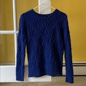 Forever 21 royal blue cable knit sweater